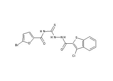 5-bromo-N-({2-[(3-chloro-1-benzothien-2-yl)carbonyl]hydrazino}carbonothioyl)-2-furamide