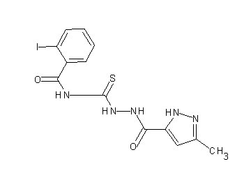 2-iodo-N-({2-[(3-methyl-1H-pyrazol-5-yl)carbonyl]hydrazino}carbonothioyl)benzamide