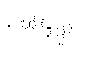 3-chloro-6-methoxy-N'-(3,4,5-trimethoxybenzoyl)-1-benzothiophene-2-carbohydrazide