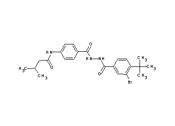 N-(4-{[2-(3-bromo-4-tert-butylbenzoyl)hydrazino]carbonyl}phenyl)-3-methylbutanamide
