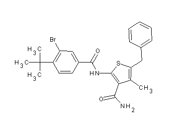 5-benzyl-2-[(3-bromo-4-tert-butylbenzoyl)amino]-4-methyl-3-thiophenecarboxamide - Click Image to Close