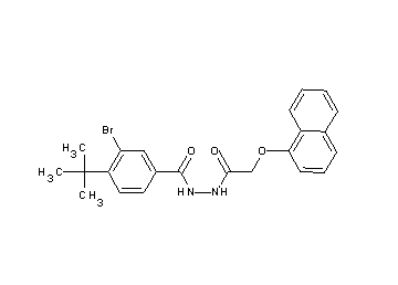 3-bromo-4-tert-butyl-N'-[(1-naphthyloxy)acetyl]benzohydrazide