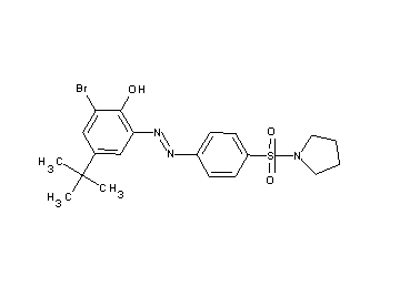 2-bromo-4-tert-butyl-6-{[4-(1-pyrrolidinylsulfonyl)phenyl]diazenyl}phenol