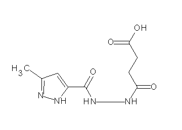 4-{2-[(3-methyl-1H-pyrazol-5-yl)carbonyl]hydrazino}-4-oxobutanoic acid