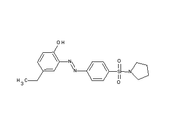 4-ethyl-2-{[4-(1-pyrrolidinylsulfonyl)phenyl]diazenyl}phenol