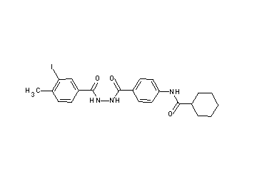 N-(4-{[2-(3-iodo-4-methylbenzoyl)hydrazino]carbonyl}phenyl)cyclohexanecarboxamide
