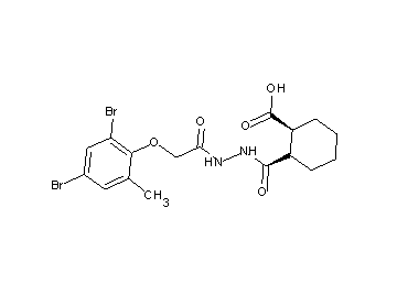 2-({2-[(2,4-dibromo-6-methylphenoxy)acetyl]hydrazino}carbonyl)cyclohexanecarboxylic acid - Click Image to Close