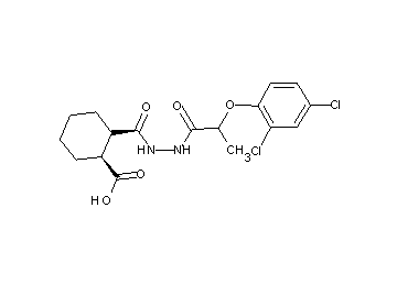 2-({2-[2-(2,4-dichlorophenoxy)propanoyl]hydrazino}carbonyl)cyclohexanecarboxylic acid