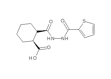 2-{[2-(2-thienylcarbonyl)hydrazino]carbonyl}cyclohexanecarboxylic acid