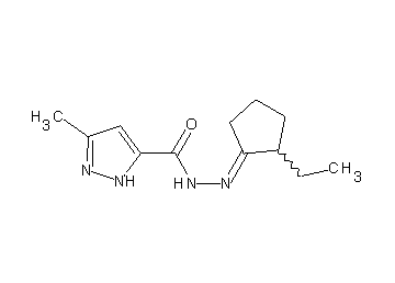 N'-(2-ethylcyclopentylidene)-3-methyl-1H-pyrazole-5-carbohydrazide N'-(2-ethylcyclopentylidene)-3-methyl-1H-pyrazole-5-carbohydrazide