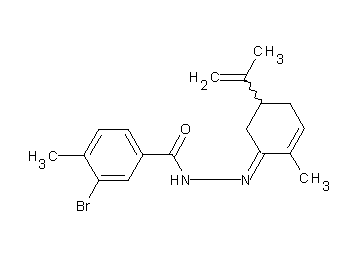 3-bromo-N'-(5-isopropenyl-2-methyl-2-cyclohexen-1-ylidene)-4-methylbenzohydrazide