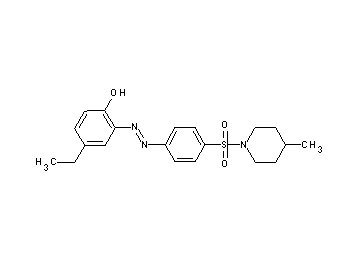 4-ethyl-2-({4-[(4-methyl-1-piperidinyl)sulfonyl]phenyl}diazenyl)phenol