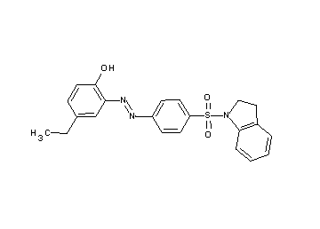 2-{[4-(2,3-dihydro-1H-indol-1-ylsulfonyl)phenyl]diazenyl}-4-ethylphenol - Click Image to Close