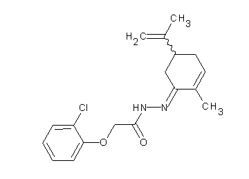 2-(2-chlorophenoxy)-N'-(5-isopropenyl-2-methyl-2-cyclohexen-1-ylidene)acetohydrazide