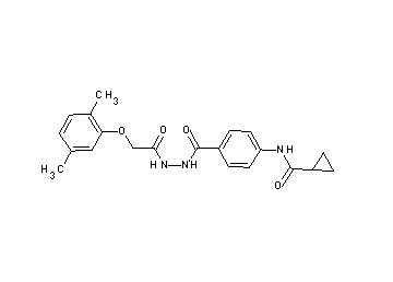 N-[4-({2-[(2,5-dimethylphenoxy)acetyl]hydrazino}carbonyl)phenyl]cyclopropanecarboxamide
