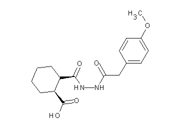 2-({2-[(4-methoxyphenyl)acetyl]hydrazino}carbonyl)cyclohexanecarboxylic acid