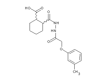 2-({2-[(3-methylphenoxy)acetyl]hydrazino}carbonyl)cyclohexanecarboxylic acid