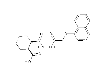 2-({2-[(1-naphthyloxy)acetyl]hydrazino}carbonyl)cyclohexanecarboxylic acid - Click Image to Close