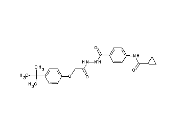 N-[4-({2-[(4-tert-butylphenoxy)acetyl]hydrazino}carbonyl)phenyl]cyclopropanecarboxamide - Click Image to Close