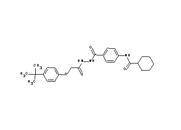 N-[4-({2-[(4-tert-butylphenoxy)acetyl]hydrazino}carbonyl)phenyl]cyclohexanecarboxamide - Click Image to Close