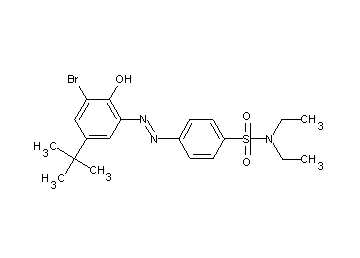 4-[(3-bromo-5-tert-butyl-2-hydroxyphenyl)diazenyl]-N,N-diethylbenzenesulfonamide - Click Image to Close
