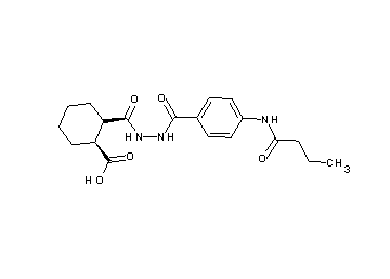 2-({2-[4-(butyrylamino)benzoyl]hydrazino}carbonyl)cyclohexanecarboxylic acid