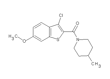 1-[(3-chloro-6-methoxy-1-benzothien-2-yl)carbonyl]-4-methylpiperidine