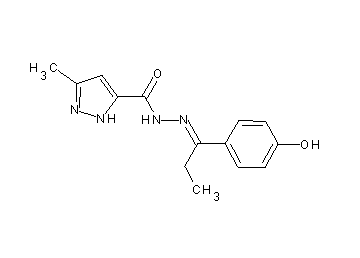N'-[1-(4-hydroxyphenyl)propylidene]-3-methyl-1H-pyrazole-5-carbohydrazide