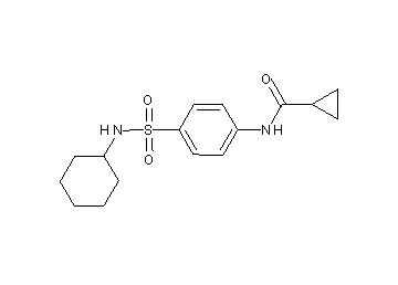 N-{4-[(cyclohexylamino)sulfonyl]phenyl}cyclopropanecarboxamide - Click Image to Close
