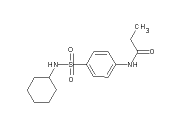 N-{4-[(cyclohexylamino)sulfonyl]phenyl}propanamide