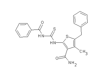 2-{[(benzoylamino)carbonothioyl]amino}-5-benzyl-4-methyl-3-thiophenecarboxamide