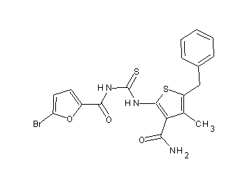 N-({[3-(aminocarbonyl)-5-benzyl-4-methyl-2-thienyl]amino}carbonothioyl)-5-bromo-2-furamide