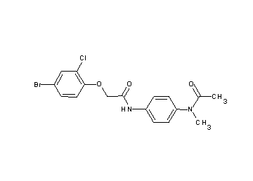 N-{4-[acetyl(methyl)amino]phenyl}-2-(4-bromo-2-chlorophenoxy)acetamide