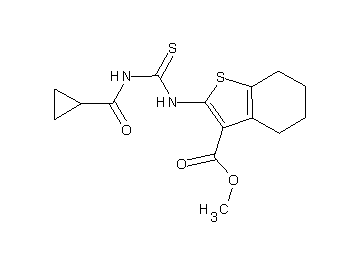 methyl 2-({[(cyclopropylcarbonyl)amino]carbonothioyl}amino)-4,5,6,7-tetrahydro-1-benzothiophene-3-carboxylate