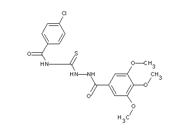 4-chloro-N-{[2-(3,4,5-trimethoxybenzoyl)hydrazino]carbonothioyl}benzamide