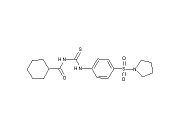 N-({[4-(1-pyrrolidinylsulfonyl)phenyl]amino}carbonothioyl)cyclohexanecarboxamide