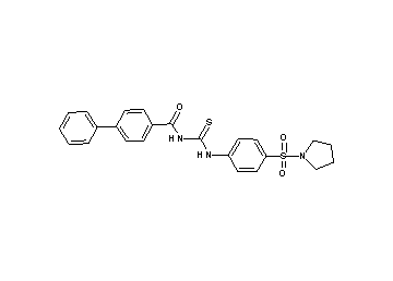N-({[4-(1-pyrrolidinylsulfonyl)phenyl]amino}carbonothioyl)-4-biphenylcarboxamide