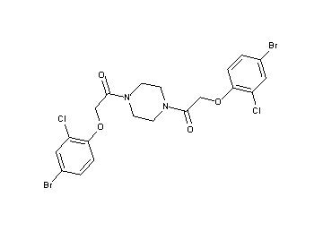 1,4-bis[(4-bromo-2-chlorophenoxy)acetyl]piperazine