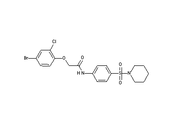 2-(4-bromo-2-chlorophenoxy)-N-[4-(1-piperidinylsulfonyl)phenyl]acetamide