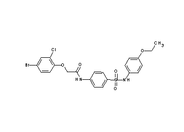 2-(4-bromo-2-chlorophenoxy)-N-(4-{[(4-ethoxyphenyl)amino]sulfonyl}phenyl)acetamide