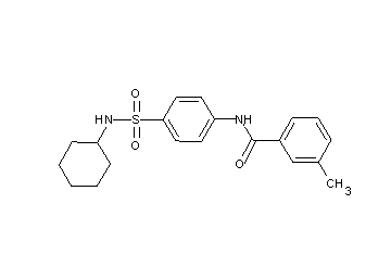 N-{4-[(cyclohexylamino)sulfonyl]phenyl}-3-methylbenzamide - Click Image to Close