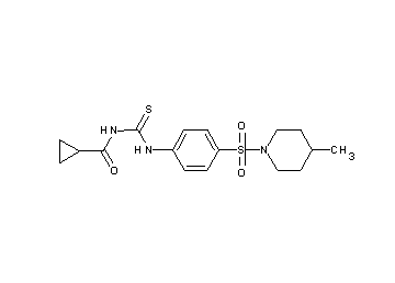 N-[({4-[(4-methyl-1-piperidinyl)sulfonyl]phenyl}amino)carbonothioyl]cyclopropanecarboxamide