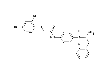 N-(4-{[benzyl(methyl)amino]sulfonyl}phenyl)-2-(4-bromo-2-chlorophenoxy)acetamide
