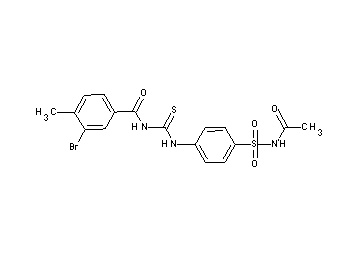 N-[({4-[(acetylamino)sulfonyl]phenyl}amino)carbonothioyl]-3-bromo-4-methylbenzamide - Click Image to Close