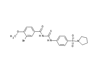 3-bromo-4-methoxy-N-({[4-(1-pyrrolidinylsulfonyl)phenyl]amino}carbonothioyl)benzamide - Click Image to Close