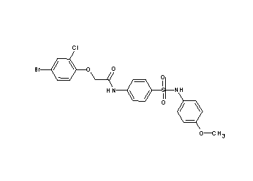 2-(4-bromo-2-chlorophenoxy)-N-(4-{[(4-methoxyphenyl)amino]sulfonyl}phenyl)acetamide