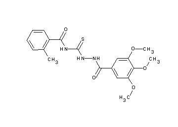 2-methyl-N-{[2-(3,4,5-trimethoxybenzoyl)hydrazino]carbonothioyl}benzamide