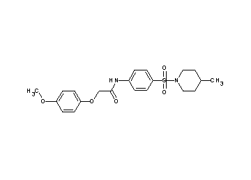 2-(4-methoxyphenoxy)-N-{4-[(4-methyl-1-piperidinyl)sulfonyl]phenyl}acetamide