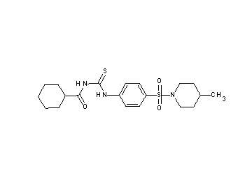 N-[({4-[(4-methyl-1-piperidinyl)sulfonyl]phenyl}amino)carbonothioyl]cyclohexanecarboxamide