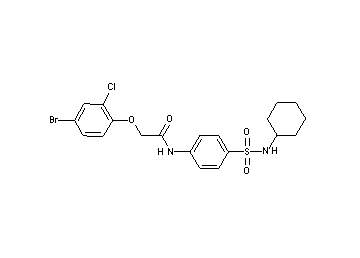 2-(4-bromo-2-chlorophenoxy)-N-{4-[(cyclohexylamino)sulfonyl]phenyl}acetamide